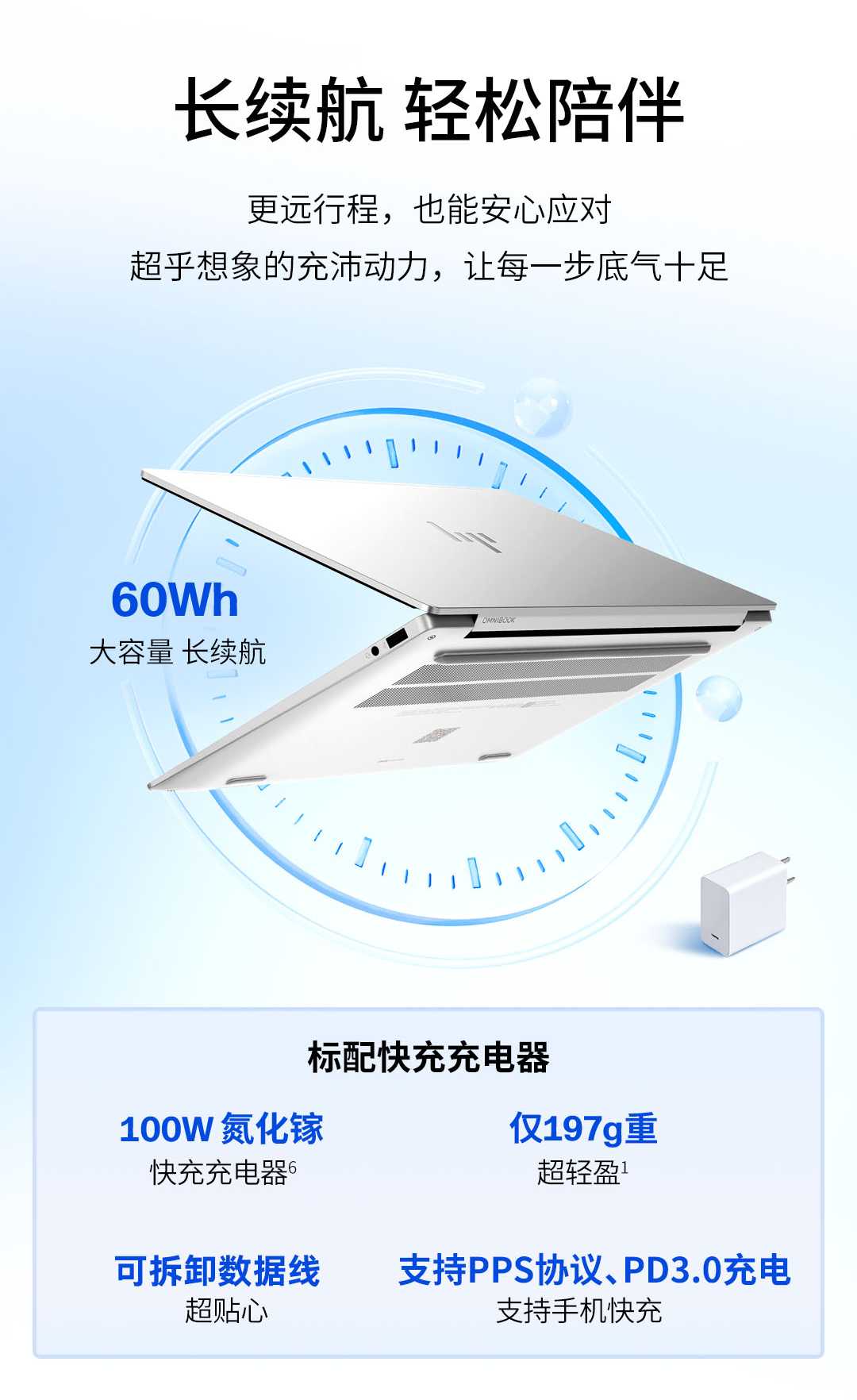 惠普 (HP) 星Book Pro Air 14英寸 AI 笔记本电脑 ku0023TU - 银色