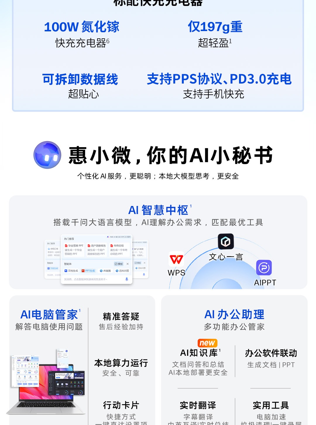 惠普 (HP) 星Book Pro Air 14英寸 AI 笔记本电脑 ku0024TU - 银色