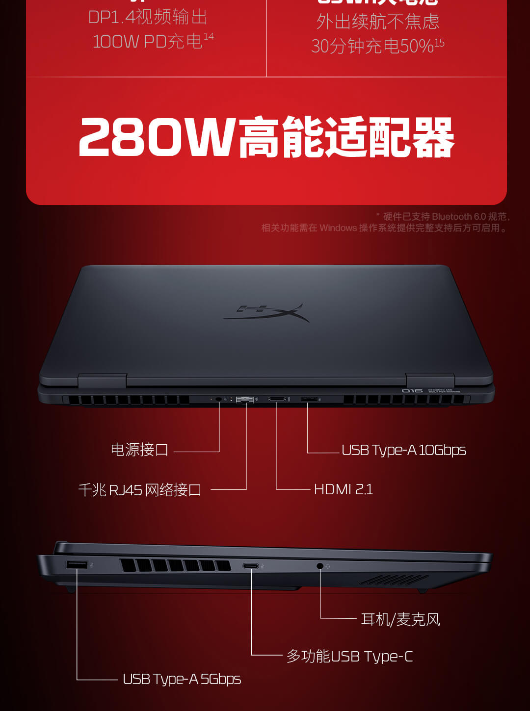 惠普 (HP) HyperX 暗影精灵 PRO 16英寸游戏笔记本电脑 am2129TX - 黑色