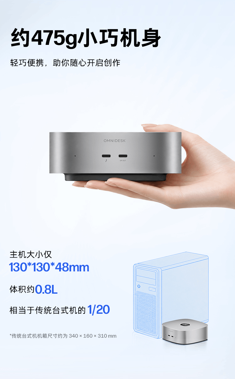 惠普 (HP) 星 Desk Mini 台式机电脑 M05-0007cn
