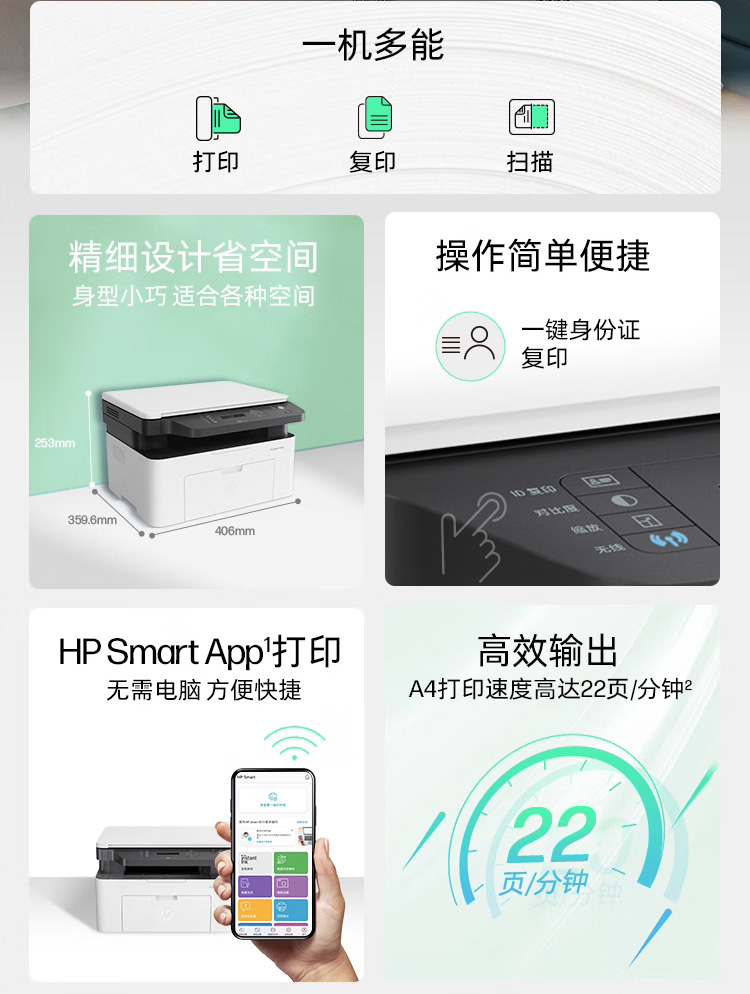 HP Laser MFP 1188nw 激光多功能一体机