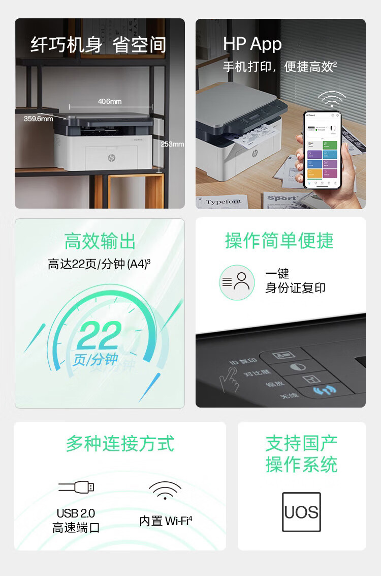 HP Laser MFP 1136w 激光多功能一体机